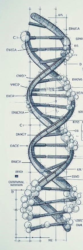 DNA epigenetic markers - artist impression
